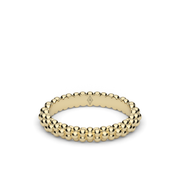 Yellow Gold Modern Beaded Wedding Ring/Band